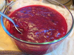 Mom's cranberry sauce with orange