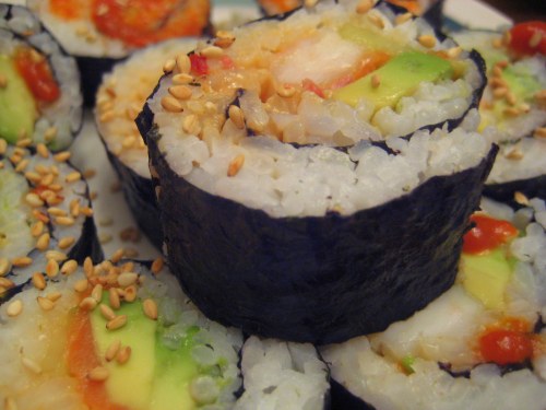 Shrimp sushi roll
